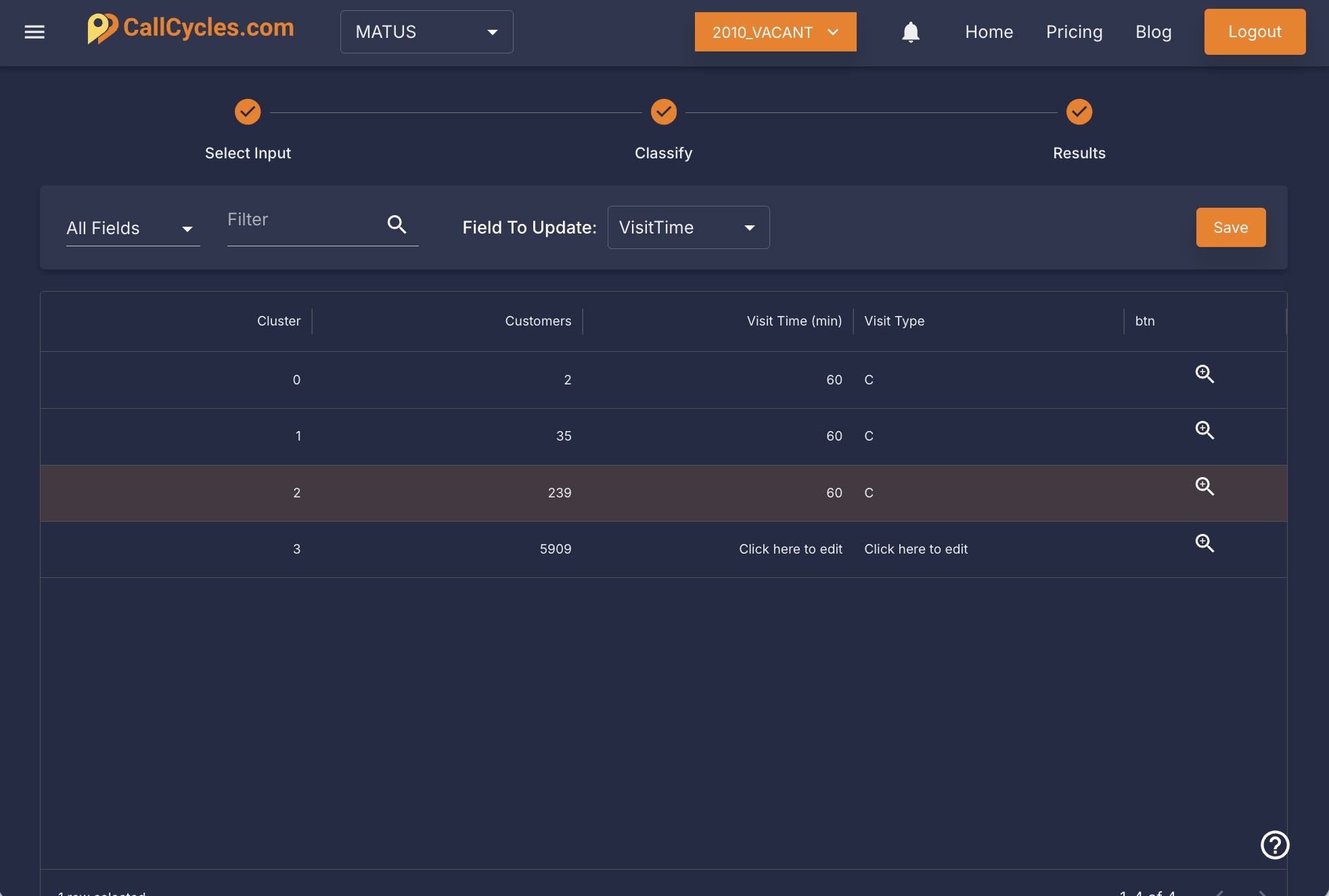 Systematic Visit Planning Dashboard